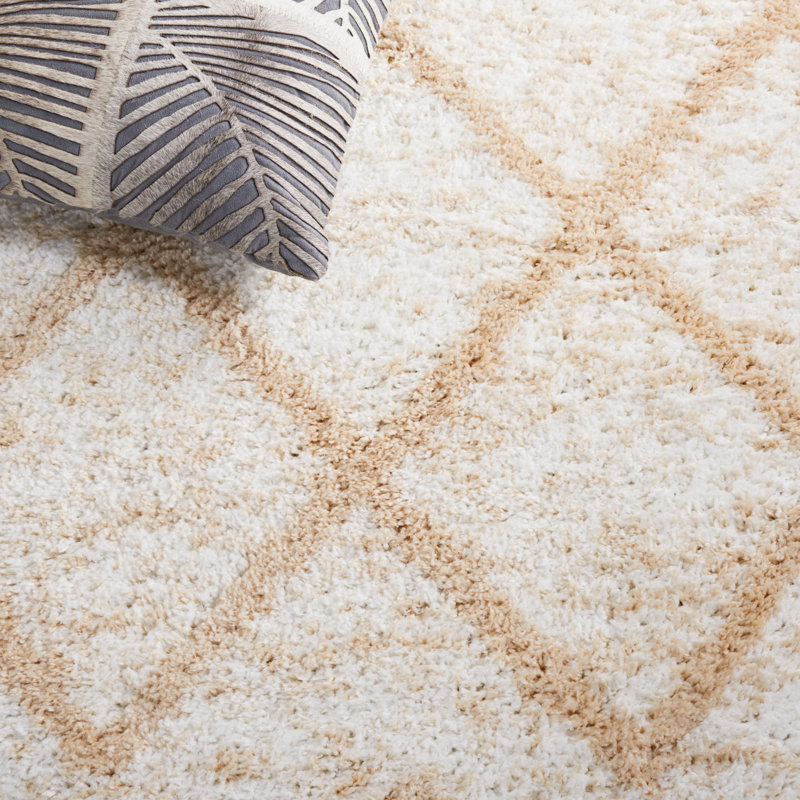 Berber Shag Performance Geometric Rug, Rectangle 4'5" x 6'5"