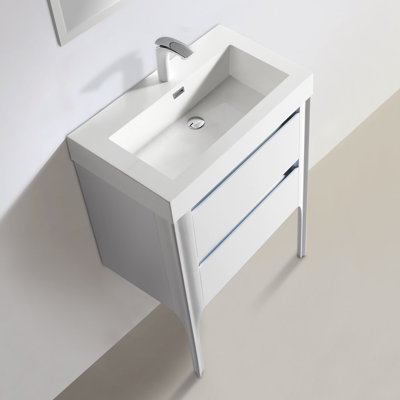Maribelle 24'' Single Bathroom Vanity with Resin Top