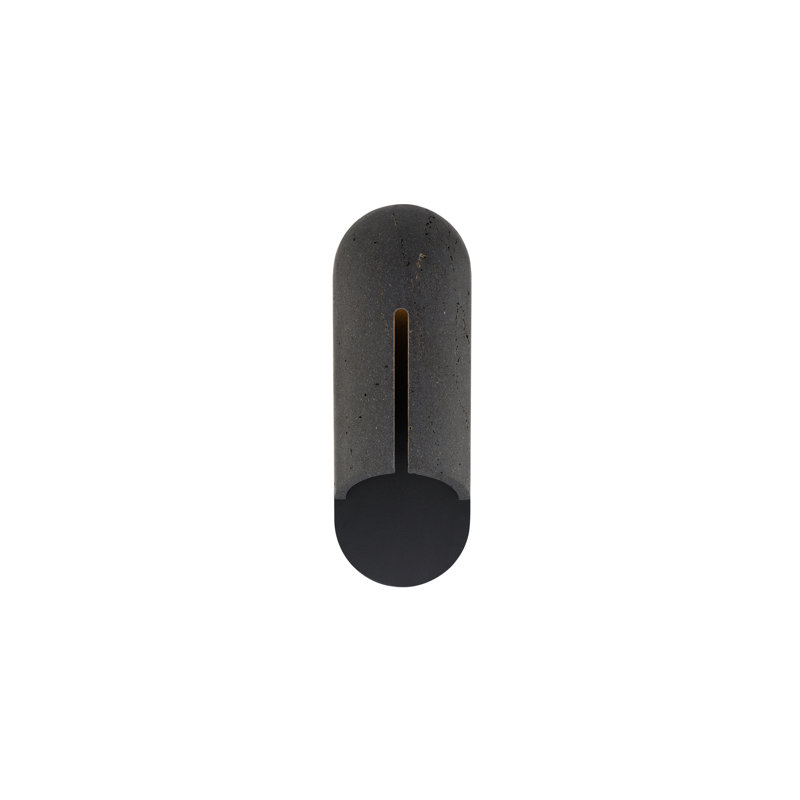 Clog Dimmable 3500K LED Outdoor Wall Light With Colour Temperature Switch (2700K/3000K/3500K/4000K), Basalt Stone/Black