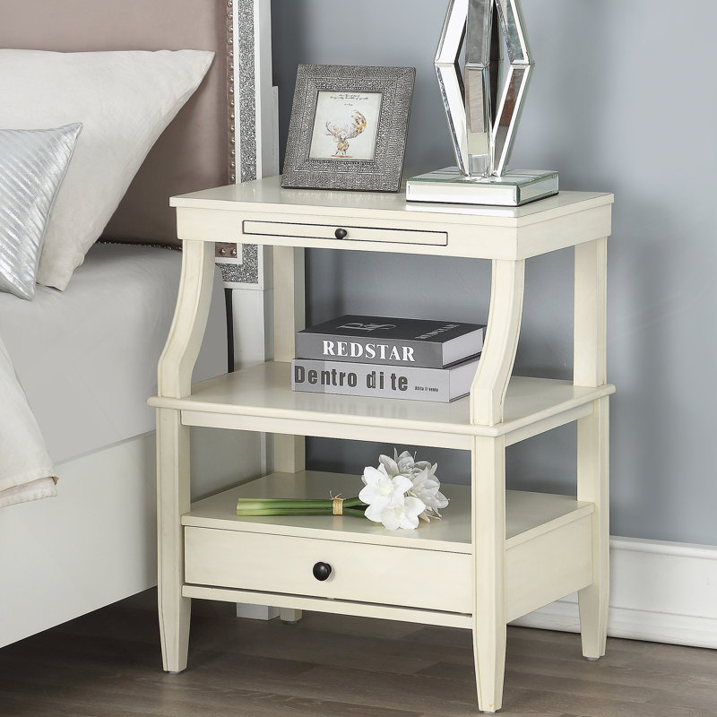 Table de chevet Newland, Blanc antique