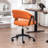 Bryonie Faux Leather Swivel Office Chair-375890462