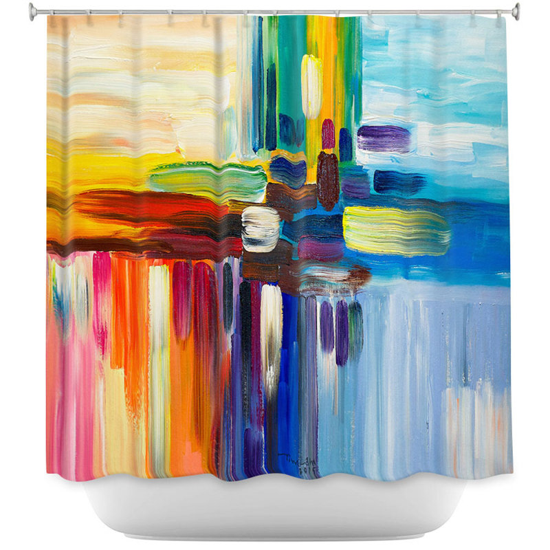 Rideau de douche Stripes Rainbow I