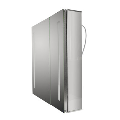 Armoire à pharmacie à 2 portes avec 2 tablettes réglables et éclairage DEL Lawhorn
