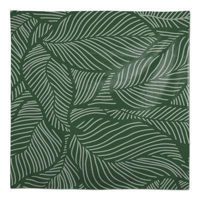 Dense Leaves Gray 4 Tablecloth