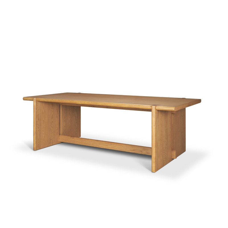 Lilas 94" Light Brown Oak Wood Rectangular Dining Table