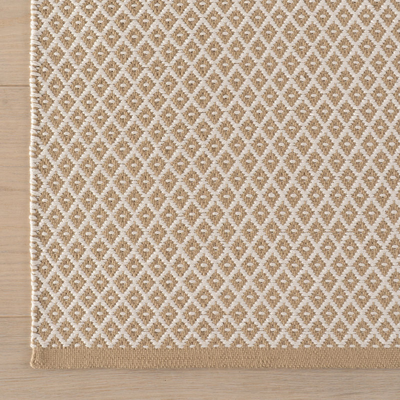 Riviera Khaki Handwoven Indoor/Outdoor Rug, Rectangle 6'8" x 9'6"