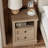 Farmhouse Nightstand With Charging Station, 2 Drawers And Open Shelf, Natural Oak-746366295