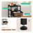 Nightstand with Built-in Charging Station, Bedside Table with Adjustable Fabric Drawer and 3-Tier Storage End Table-137114249