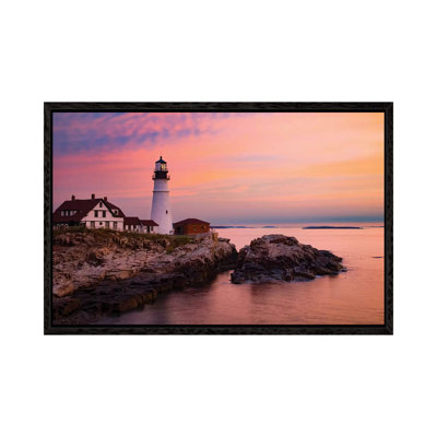 Dawn, Portland Lighthouse, Maine by Gareth McCormack - Print on Canvas