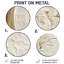 Beige Winter Tree Wind - Modern Eclectic Large Round Wall Art, White Metal Wall Art-881859559