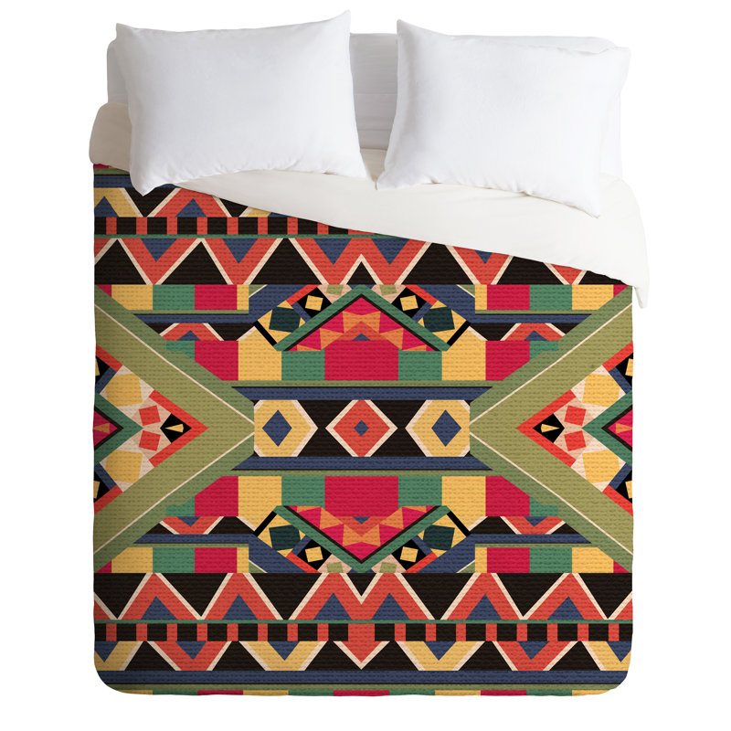 Bianca Polyester Geometric Shapes Duvet Cover, King Duvet Cover + 2 King Shams