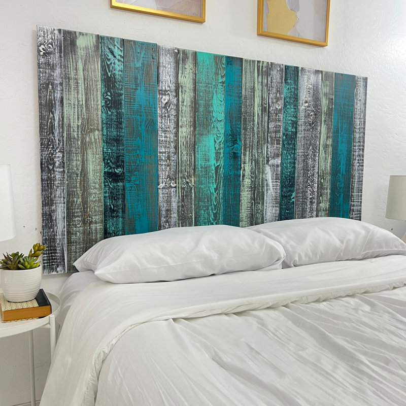 Davel Solid Wood Headboard, Queen, Industrial Mix