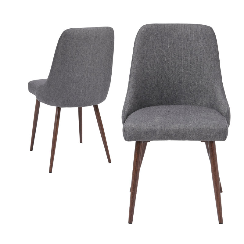 Chaise d'appoint moderne 2 pièces, Gris foncé