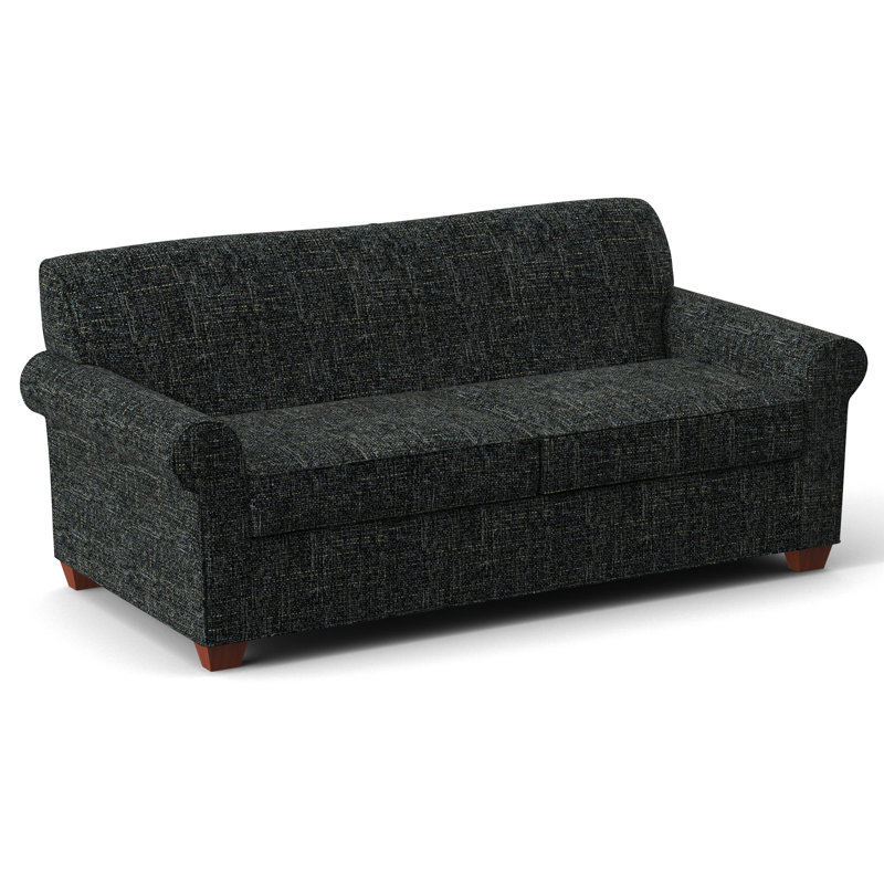 Finn 75" Rolled Arm Sofa Bed, BM Cherry, Connelly Crow, Innerspring