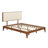 Modern Upholstered Platform Bed: Adjustable Headboard & Sustainable Bamboo Frame