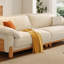 Coussin modulaire beige en polyester-63454339-63454364