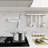 Wall Mount Pot Filler with Folding Stretchable Double Joint Swing Arm-64748027