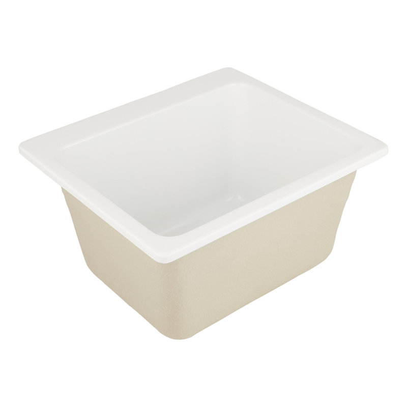 Medford 25'' L x 22'' W White Drop-In Laundry Sink