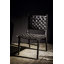 Chaise de salle à manger Dede, teck / cuir blanc-61272603