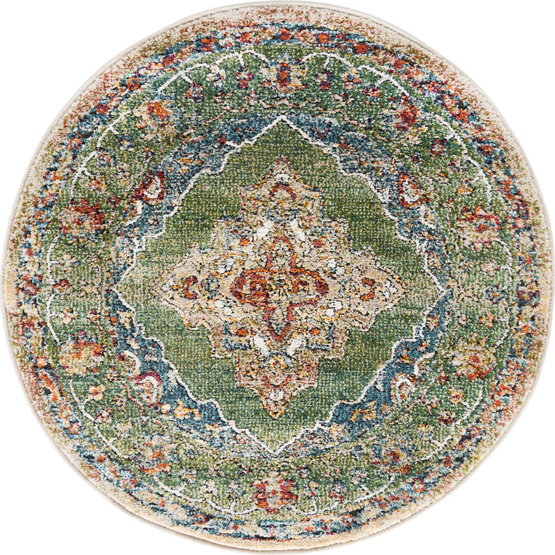 Mekalah Oriental Indoor Rug, Round 3'3"