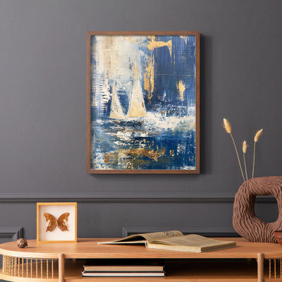NAUTICAL Series CXCII - Impression encadrée de qualité supérieure - Prêt à être accroché - Aucun clou requis
