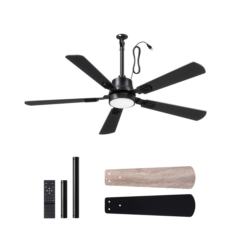 Ventilateur de plafond extérieur 52 "avec lumière, 5200CFM, 3CCT, télécommande