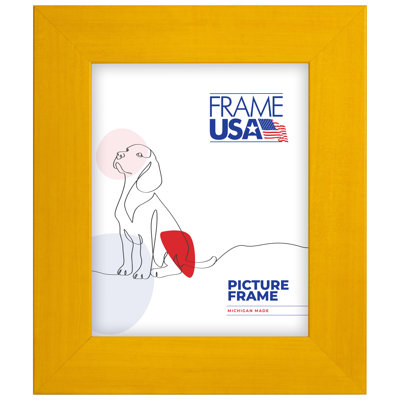 Cadre photo 8 x 12 de couleur orange, moulure en panneau de fibres à densité moyenne de 2 pouces, verre et support inclus, cadre d'affichage mural pour art, affiches ou photos 