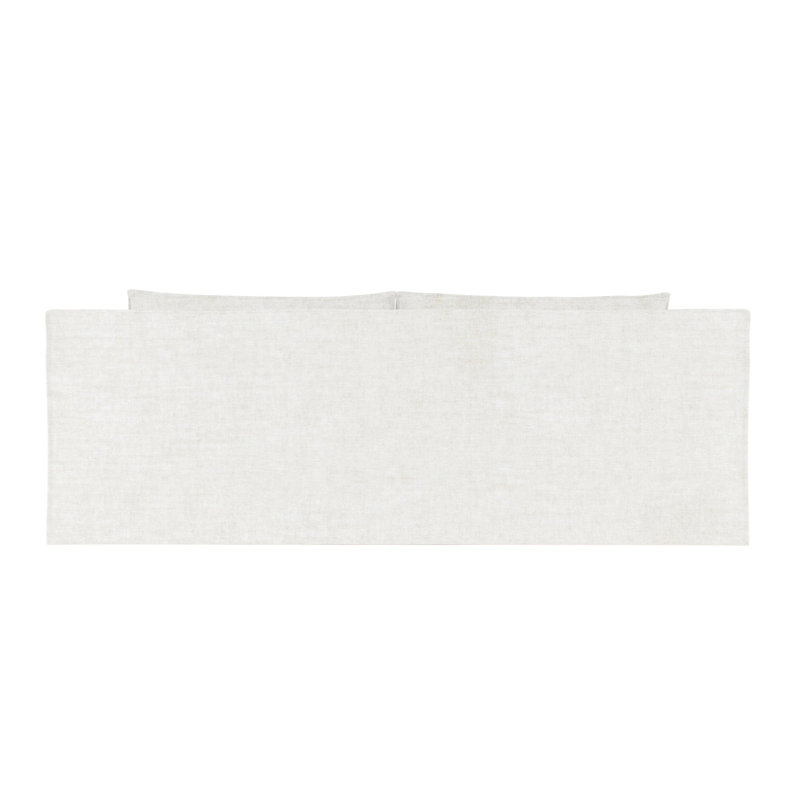 Mulberry Square Track-Arm Daybed with Flange Seam, Vintage Leather Blanc, Natural