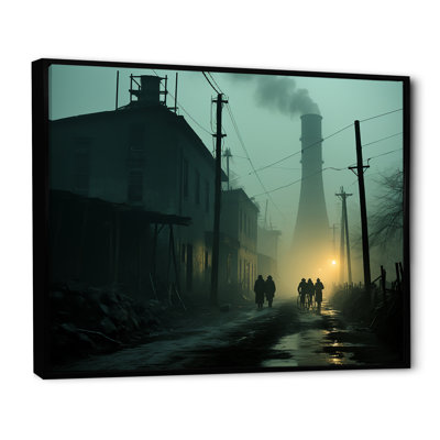 " Rainy Monochrome Industrial Landscape I "
