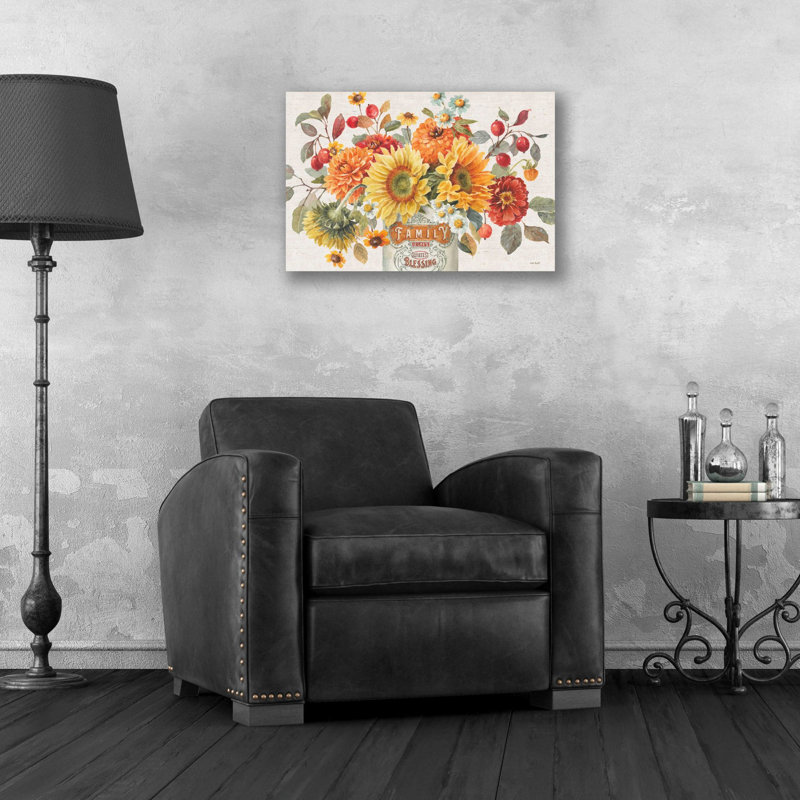 «Autumn in Bloom I» par Lisa Audit, art mural en verre acrylique, 16 po x 12 po, H 16 po x l 24 po