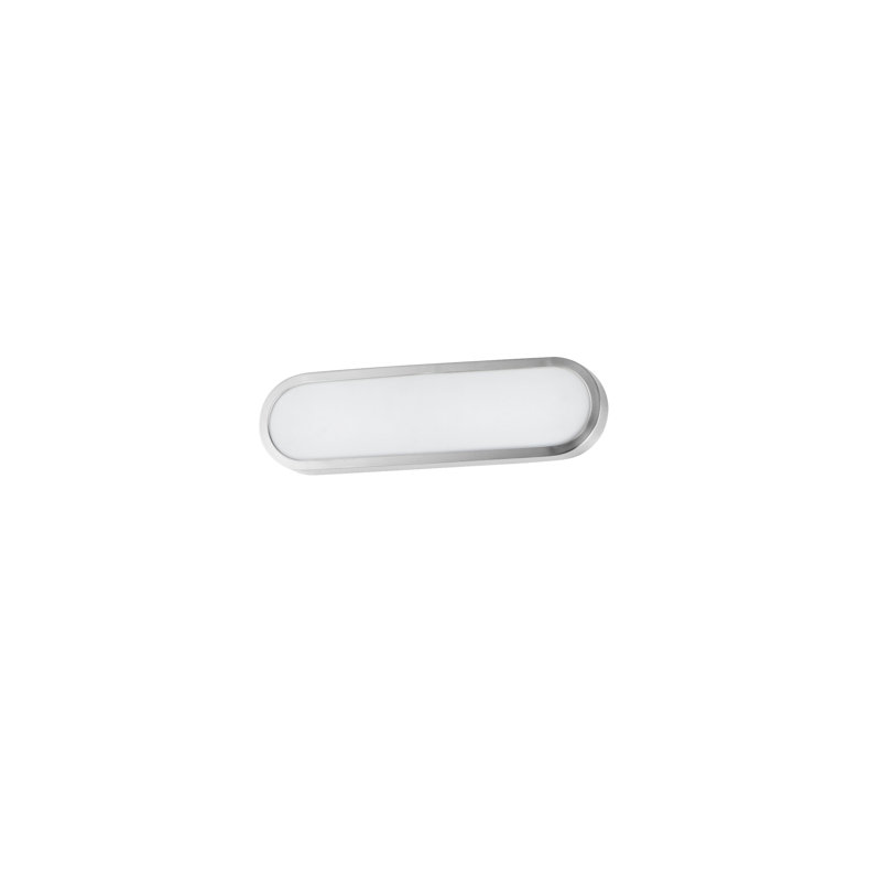 Barre d'éclairage de salle de bain à DEL Lamaria, Blanc / nickel satiné