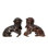 2 Piece Bronze Chinese Foo Lion Statue Set