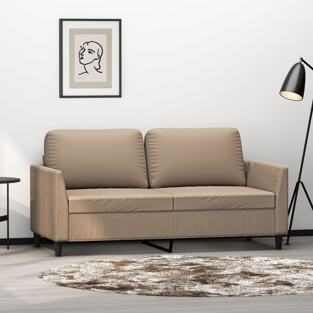 Vidaxl 2-Sitzer-Sofa Schwarz 140 Cm Kunstleder 359333