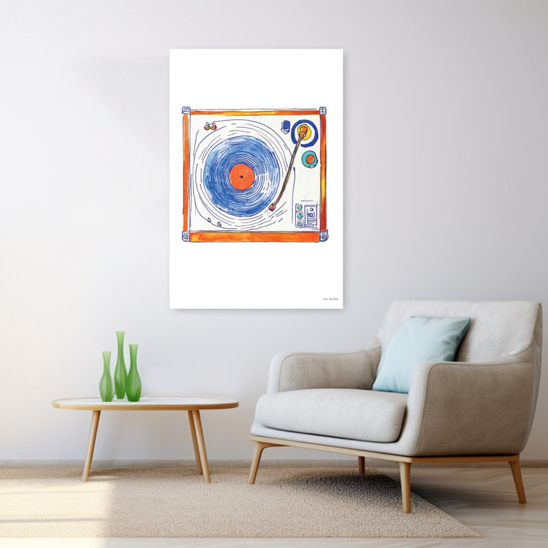 The Timeless Turntable Abstract Art contemporain, H 48 po x l 32 po