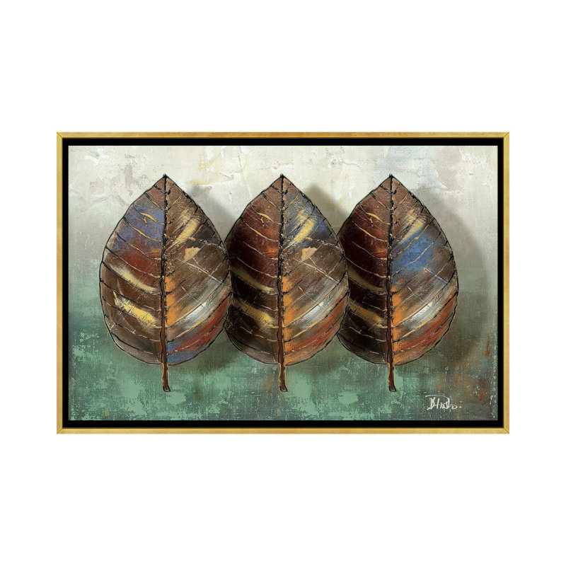 "Three Amigos I" par Patricia Pinto, reproduction d’art, Toile encadrée d'or, Pas de tapis, H 18 po x l 26 po x P 1,5 po