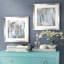 « Blue Illusion Square » par Westra Pinto - ensemble de 2 reproductions encadrées sur papier-282659729-282659742