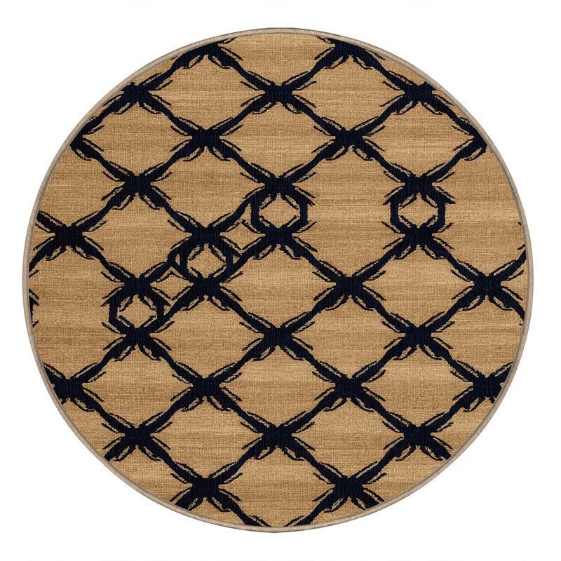  Tapis lavable à fourches croisées, Rond 8 pi