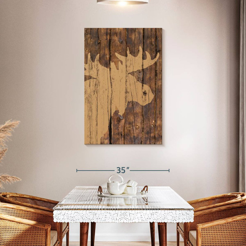 Brampt Wooden Moose, 45" H x 30" W