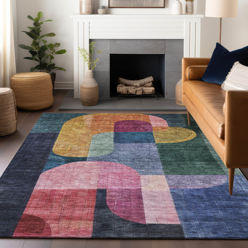 Tapis intérieur / extérieur vert Milo , 8' x 10'