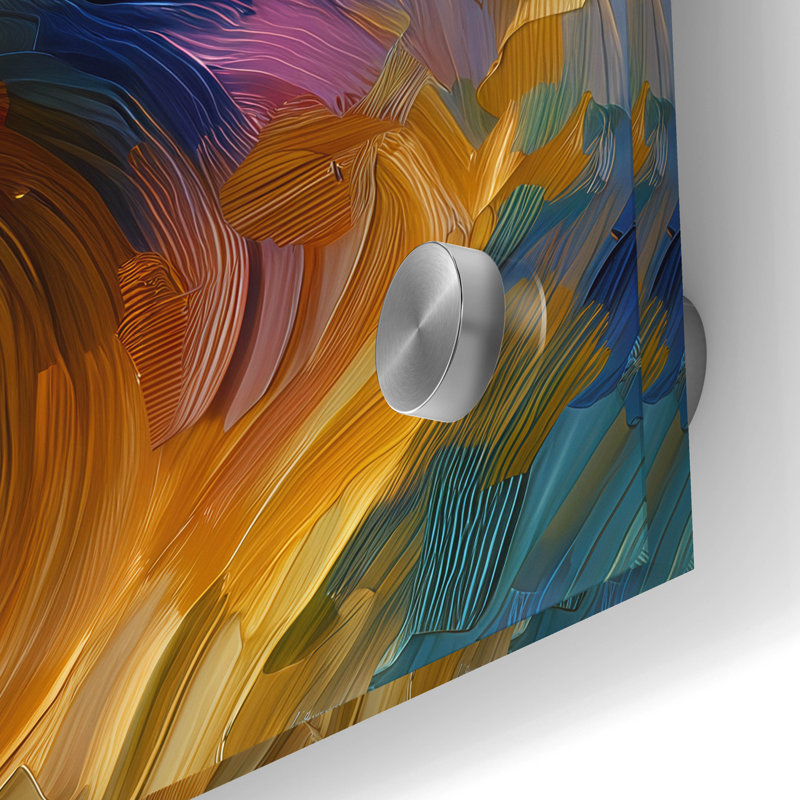  «My Golden Retriever» par Rich Monet, art mural en verre acrylique, 24 po x 24 po, H 24 po x l 24 po