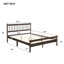 Grand cadre de lit en bois traditionnel avec tête et pied de lit, lit plateforme Pinewood, cadre renforcé, brun-761785520-761785521