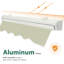 Store banne rétractable avec angle d'inclinaison réglable, structure en aluminium et toile acrylique-134245576