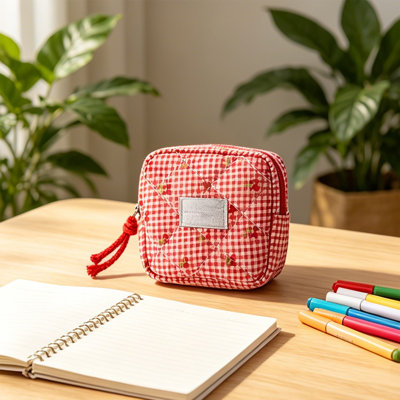 Sac à dos Sac de rangement pour serviette hygiénique en coton matelassé