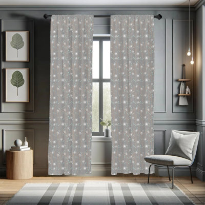 Botany Abstract Semi-Sheer Rod Pocket Sliding Panels