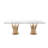 Tyronza Glass Top Metal Base Dining Table