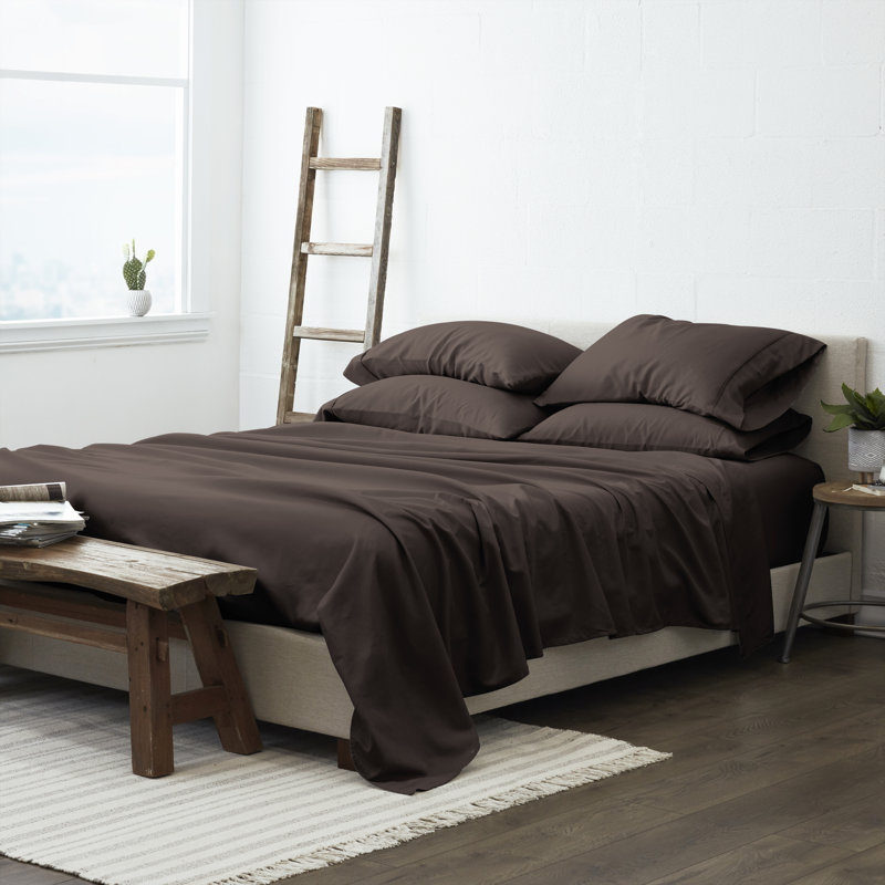 Archimedes Microfiber Sheet Set, Chocolate, King