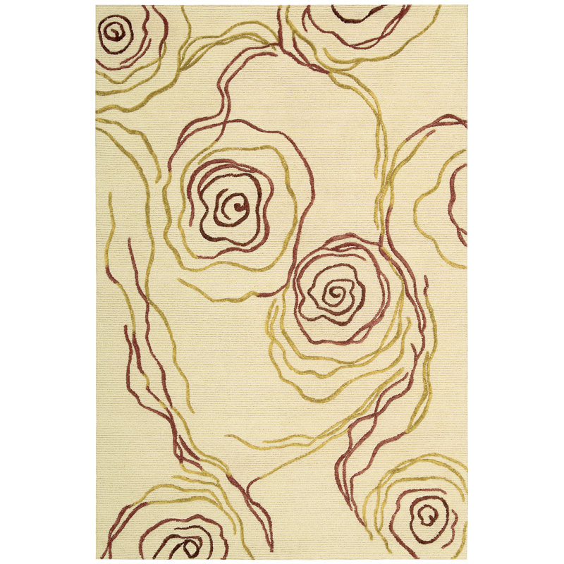 Ifran Tufted Beige Contemporary Rug, 5' x 7'6"