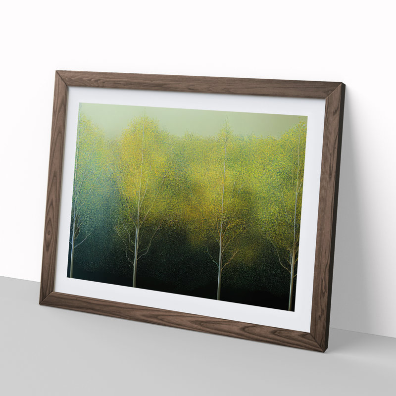 The Forest Trees - Single Picture Frame Print, 34cm H x 46cm W, Walnut