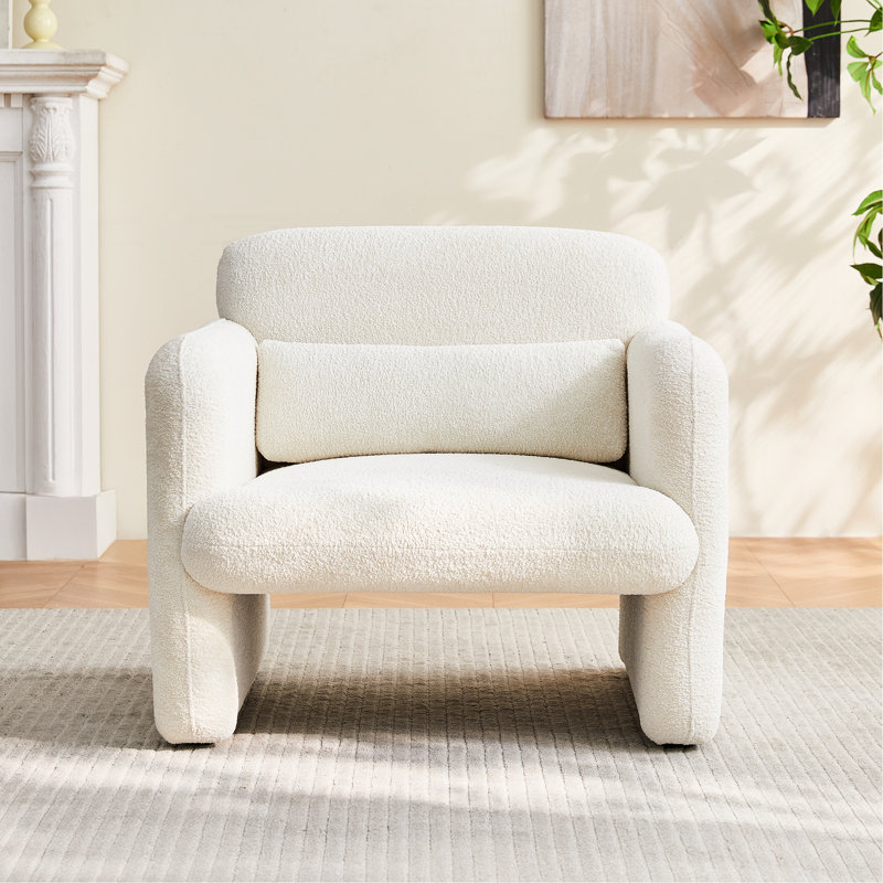 Tissu en velours de 34 po simple avec conception ergonomique pour le salon et le bureau - installation simple, assise confortable, support lombaire, facile à démonter