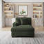 Chaise longue moderne rembourrée avec deux coussins et pieds en bois massif l 42,2 po Yalisa-1837404261-1853556378